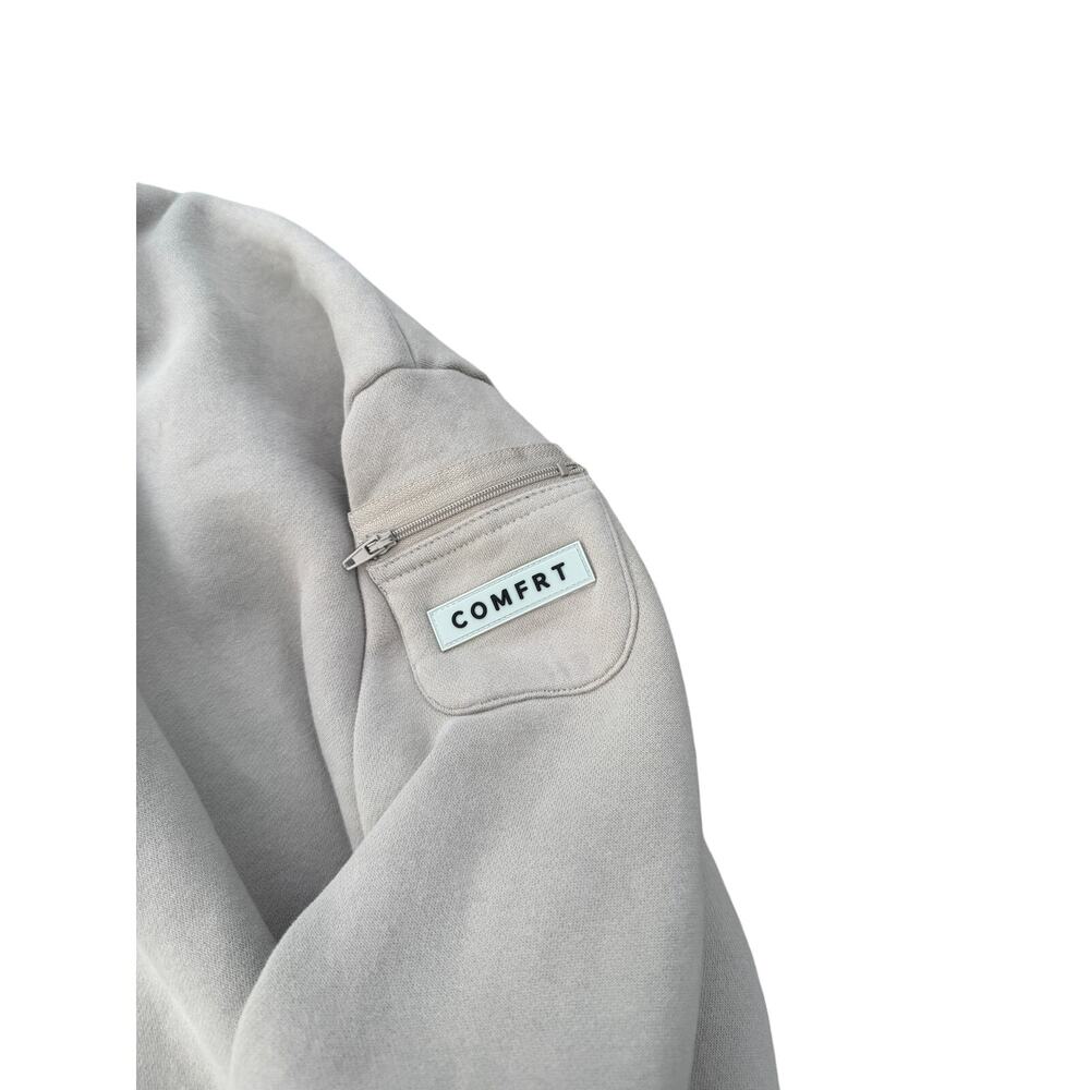 Comfrt Travel Essential Zip Hoodie - Beige - Size XL - Picture 3 of 6